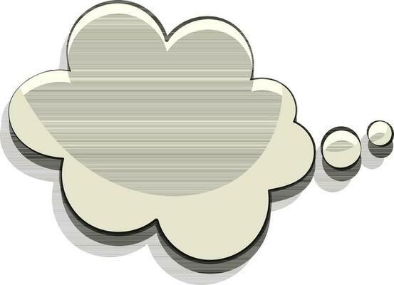 Comic speech bubble in cloud shape.