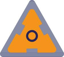 Trangular shape of spinner toy with orange and blue color. vector