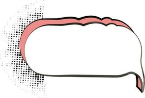 Blank comic speech bubble in pop art style. vector