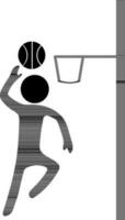 Vector illustration of a Basketball Player.