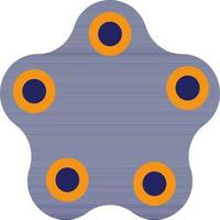 Spinner toy icon with five arms for playing concept. vector