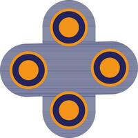 Four arms of spinner gadget in isolated. vector