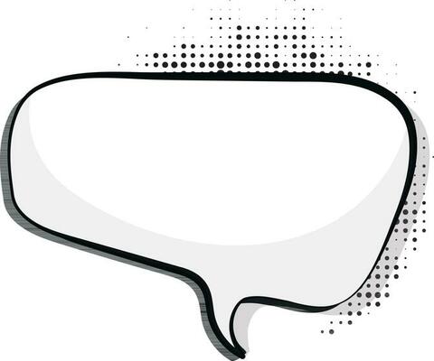 Comic speech bubble in pop art style.