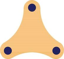 Orange color of spinner toy for playing concept. vector