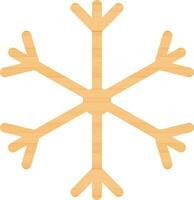 Orange color of snowflake in spinner concept. vector
