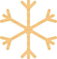 Orange color of snowflake in spinner concept. vector