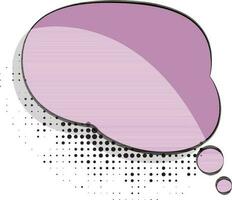 Purple color comic speech bubble. vector