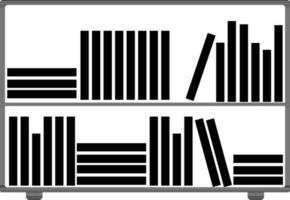 Illustration of Books on the shelf. vector