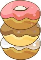 Illustration of sweet donuts. vector