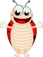 Cartoon character of a ladybug. vector