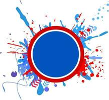 American Flag colors abstract splash. vector