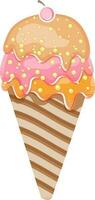 Flat illustration of delicious ice cream. vector