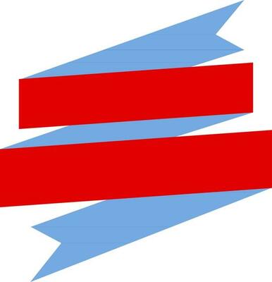 American Flag colors ribbon design.