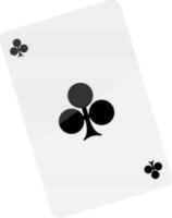 Illustration of clubs playing card. vector