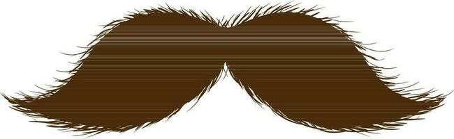 Illustration of brown mustache. vector