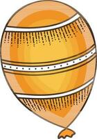 Illustration of an orange balloon. vector