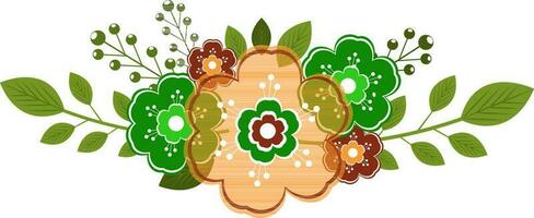 Illustration of beautiful flowers and leaves. vector