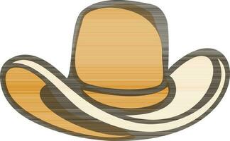 Illustration of cowboy hat. vector