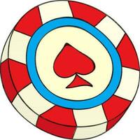 Illustration of casino chip. vector