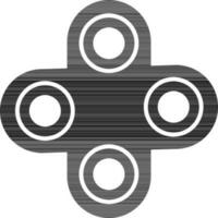 Four arms of spinner gadget in isolated. vector