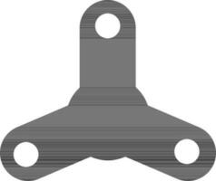 Black of spinner toy symbol for playing. vector