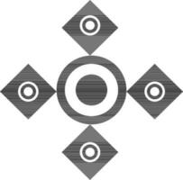 Extra style of spinner toy icon for playing concept. vector