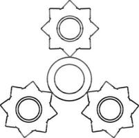 Spinner icon for machine concept in isolated. vector