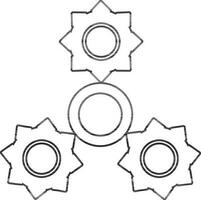 Spinner icon for machine concept in isolated. vector