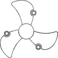 Stroke style of three spinner set for air concept. vector