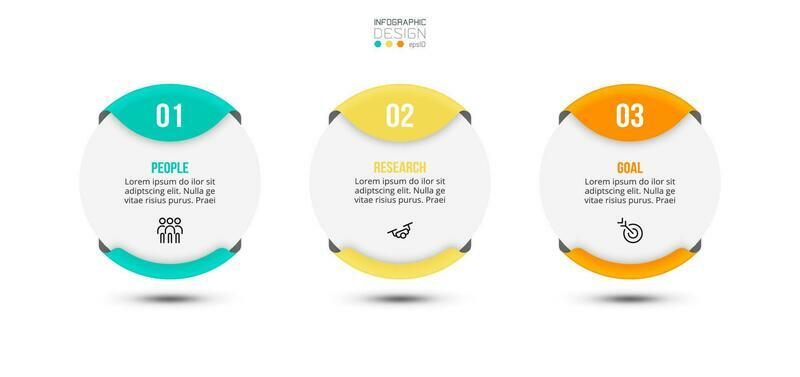Infographic template business concept with step.