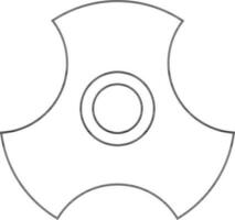 Stroke style of spinner toy for playing. vector