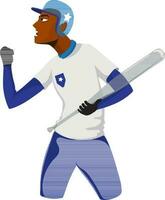 personaje de béisbol jugador. vector