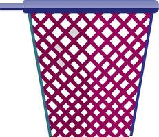 Flat style basketball net in pink color. vector