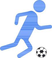 Man playing soccer. vector