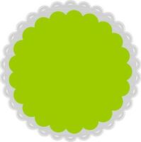 Circular frame in green and grey colors. vector
