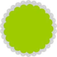 Circular frame in green and grey colors. vector