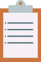 Blank notepad icon in brown color. vector