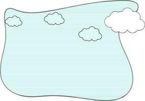 Sky blue background with clouds. vector