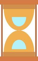 Brown and orange hourglass in flat style. vector