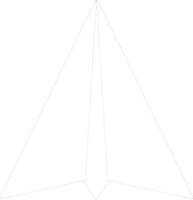 Black line art cursor in flat style. vector