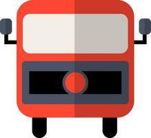 Icon of  bus in front view with half shadow. vector