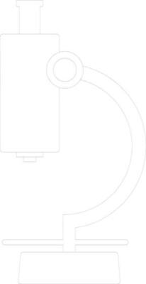 Flat style black line art microscope.
