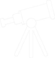 Black line art camera on tripod. vector