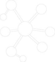 Networking icon made by black line art. vector