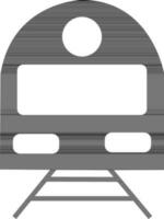 Train in black and white color. vector