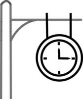 Train station clock. Sign or symbol. vector