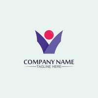 People logo, Team, Succes people work, Group and Community, Group Company and Business logo vector and design Care, Family icon Succes logo