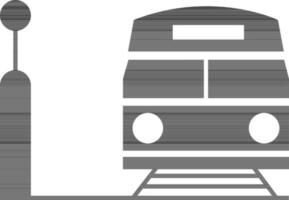 White and black train. vector