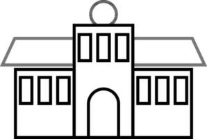 Illustration of a building in flat style. vector