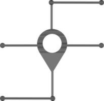 Map pointer directions icon. vector